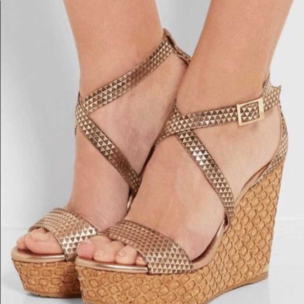 Elegant Tan Wedge Sandals